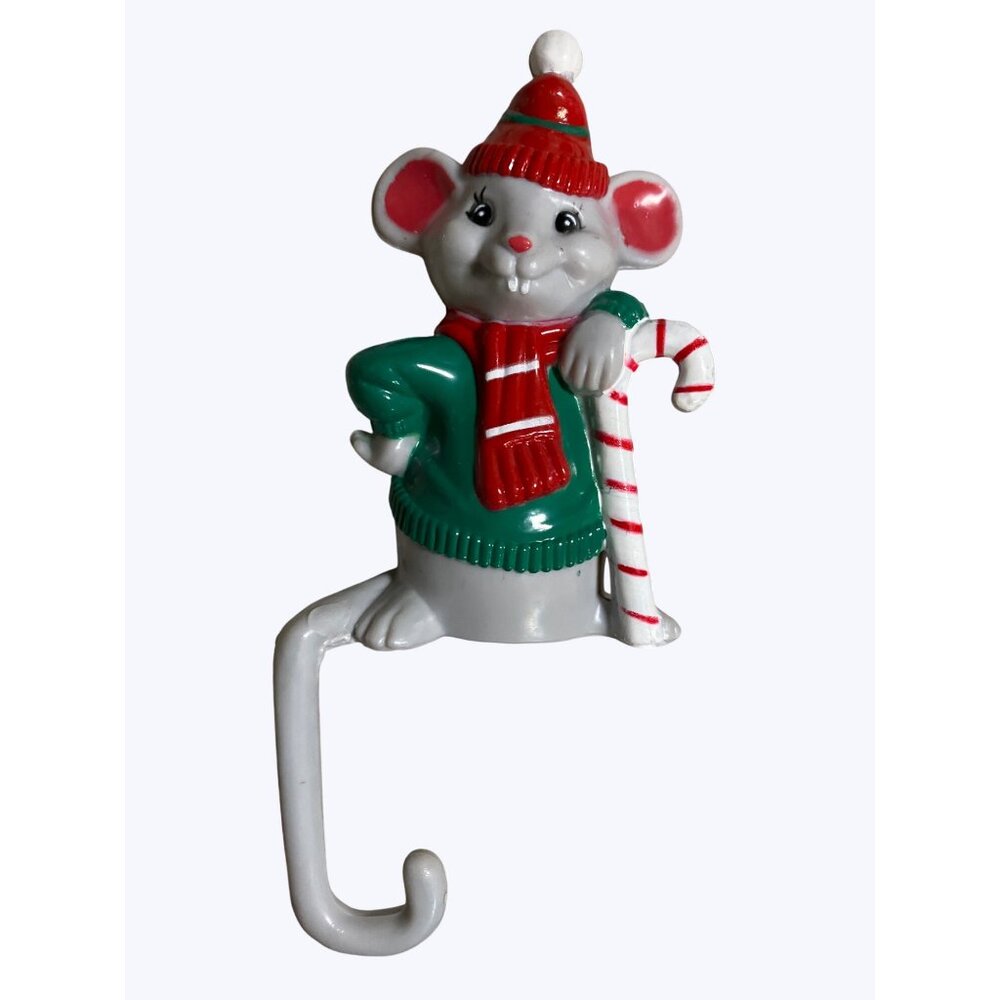 Holiday Stocking Hangers Set Of Four Vintage Plastic Hangers - Picture 13 of 15